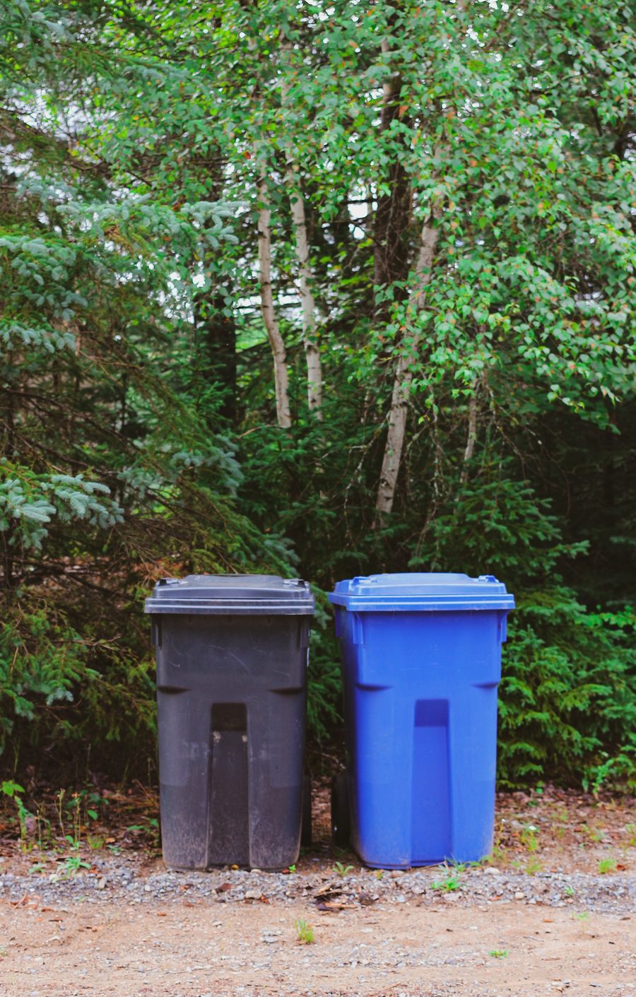 Bacs de collecte au chemin